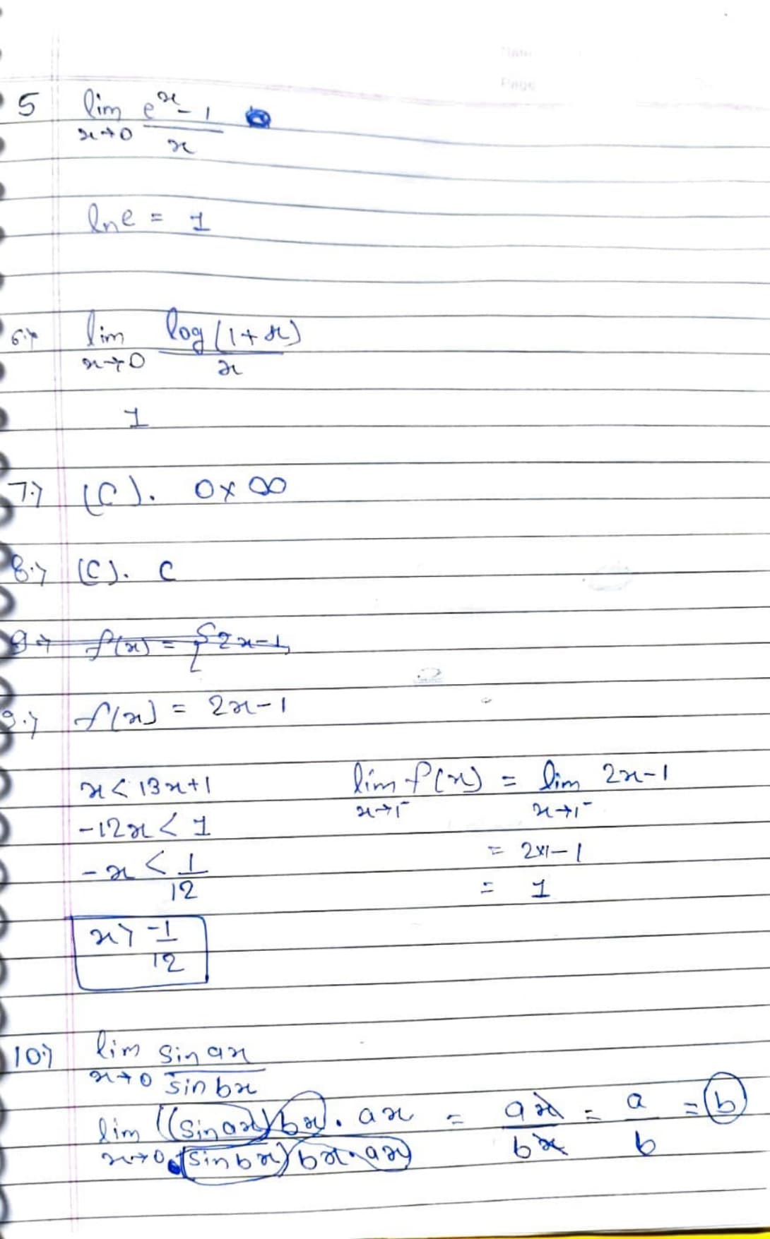 Free Response Answers (AFR) demo 3